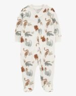 Baby Animal Print 2-Way Zip Cotton Sleep & Play Pajamas